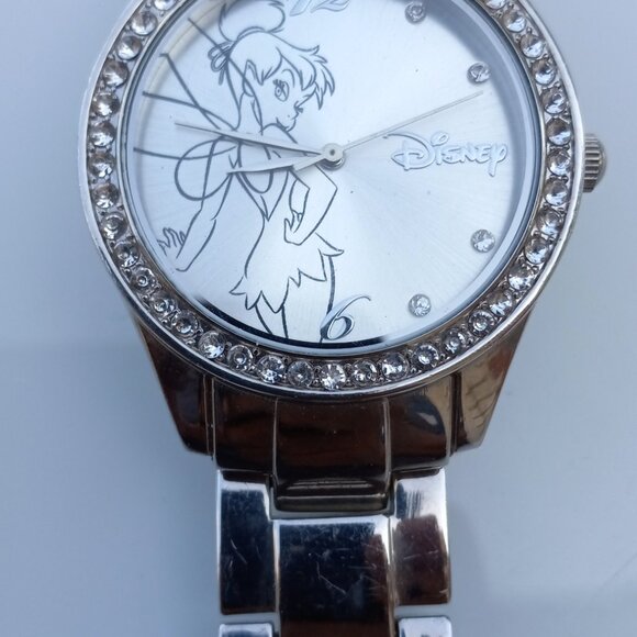 Disney Accutime Tinker Bell Silver Bling Bold Watch - Picture 5 of 13